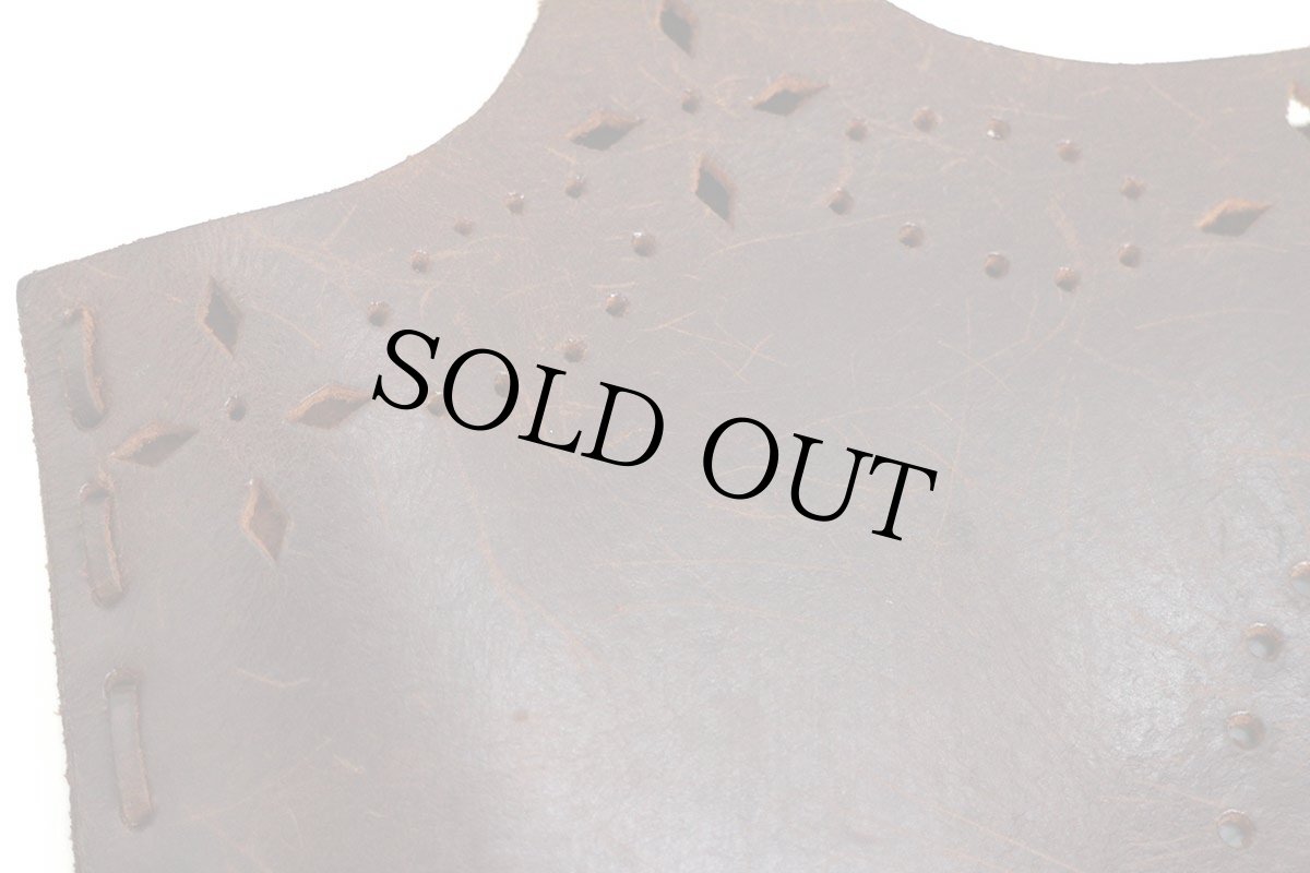 画像9: MORGAN パンチング レザー ハンドバッグ ダークブラウン (9)