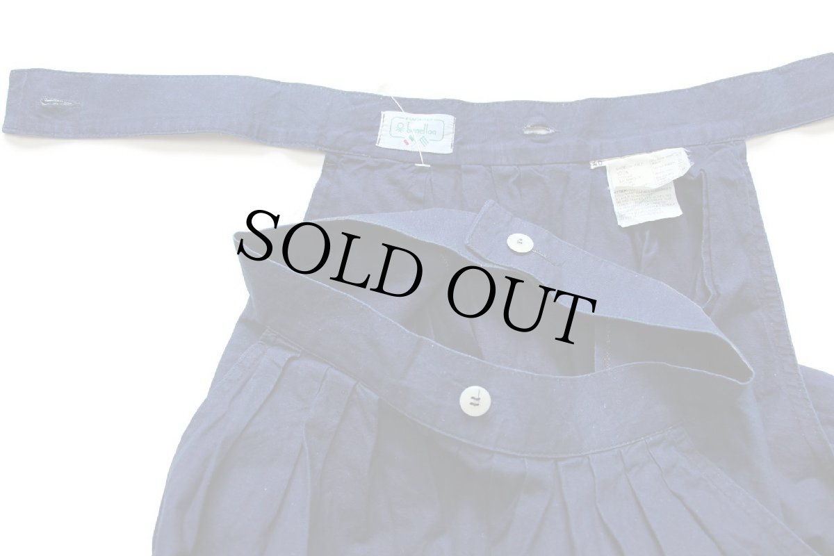 画像5: デッドストック★80s イタリア製 benettonベネトン ロング コットン フレアスカート インディゴ 40 (5)