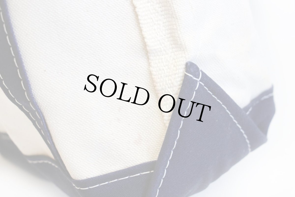 画像8: USA製 L.L.Bean BOAT AND TOTE Foundation House Portland,ME MOUNTAINSIDE刺繍 ロングハンドル キャンバス トートバッグ 紺 S★スモール (8)