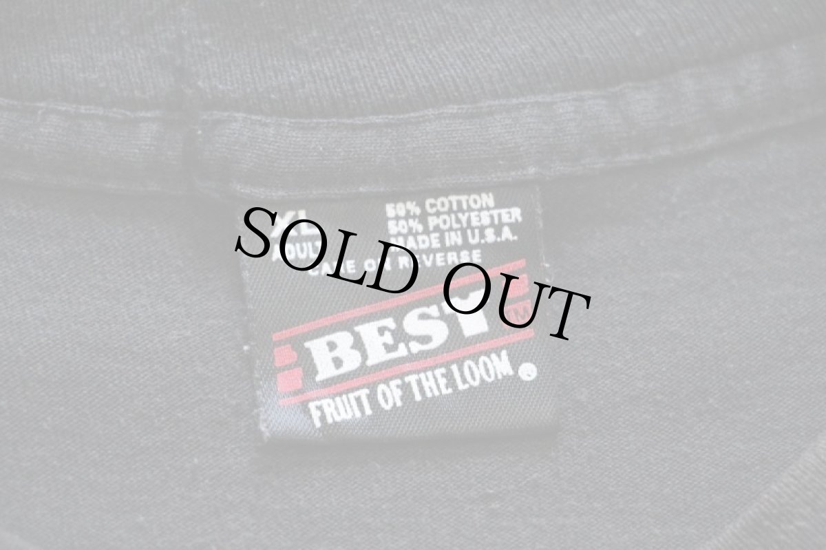 画像6: 90s USA製 ROLLING THUNDER POW MIA サンダーバード 両面プリント Tシャツ 黒 XL (6)