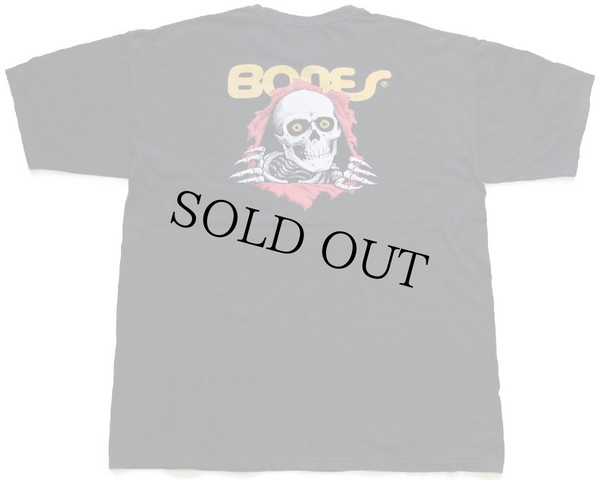 画像3: POWELL PERALTA パウエル ペラルタ BONES 覗きボーンズ コットンTシャツ 黒 XL (3)
