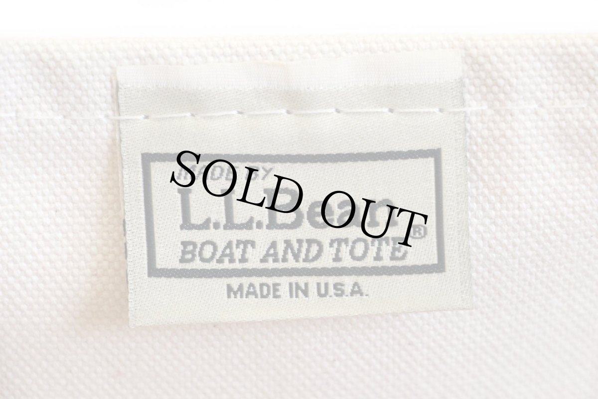 画像3: USA製 L.L.Bean BOAT AND TOTE Allie 刺繍 キャンバス トートバッグ 青 M★ミディアム (3)