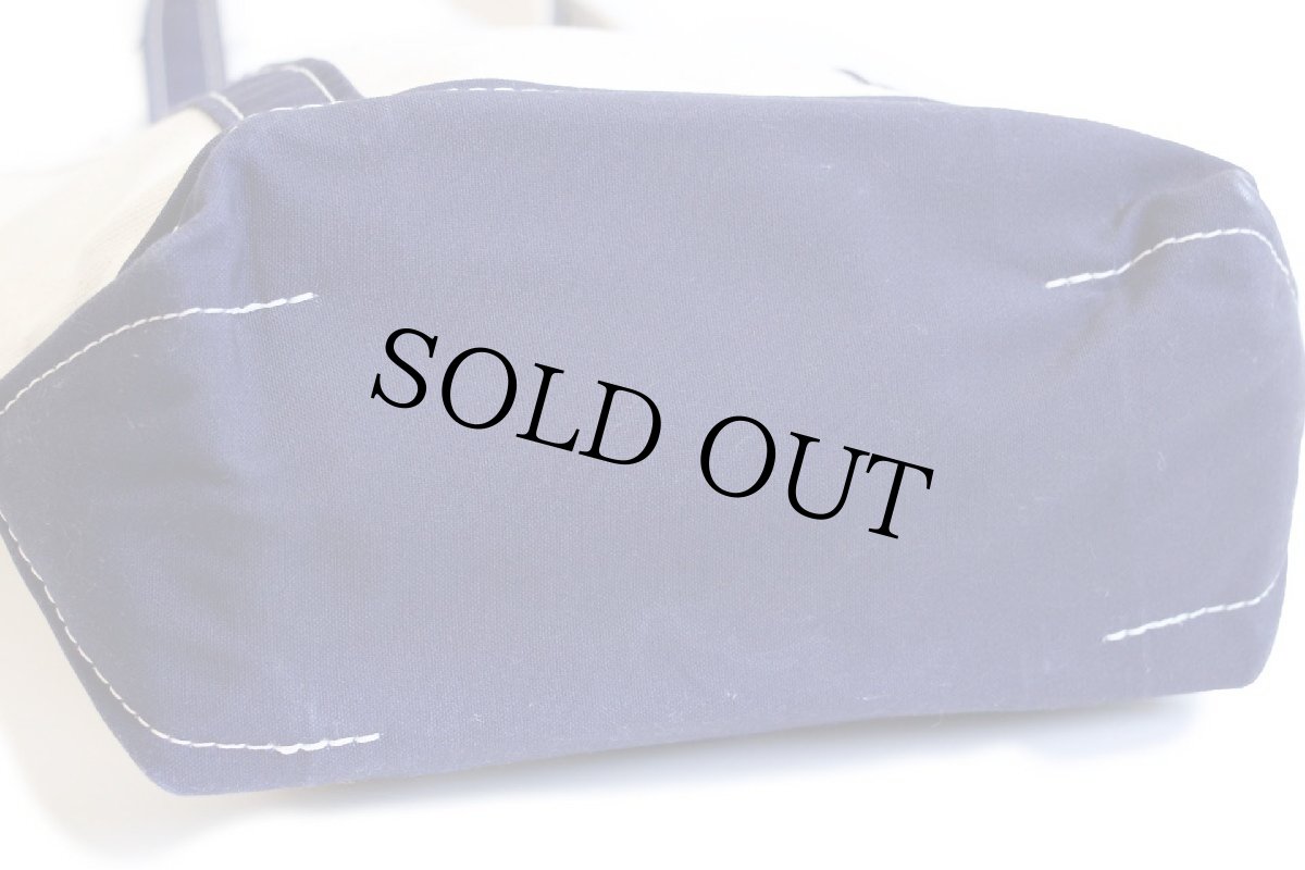 画像7: USA製 L.L.Bean BOAT AND TOTE Foundation House Portland,ME MOUNTAINSIDE刺繍 ロングハンドル キャンバス トートバッグ 紺 S★スモール (7)