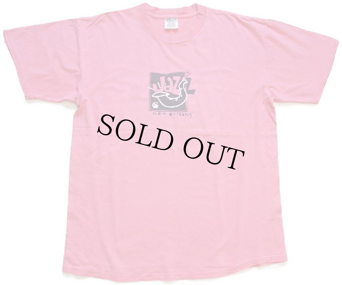 画像2: 90s Jazz house New Orleans アート 両面プリント コットンTシャツ ピンク L (2)