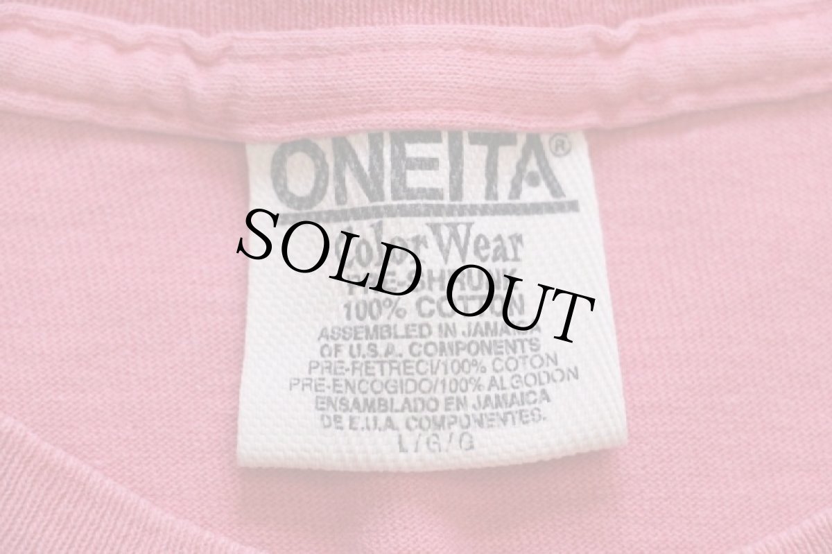 画像5: 90s Jazz house New Orleans アート 両面プリント コットンTシャツ ピンク L (5)