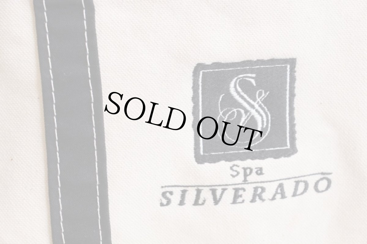 画像7: 00s USA製 L.L.Bean BOAT AND TOTE Spa SILVERADO 刺繍 キャンバス トートバッグ 黒 M★ミディアム  (7)