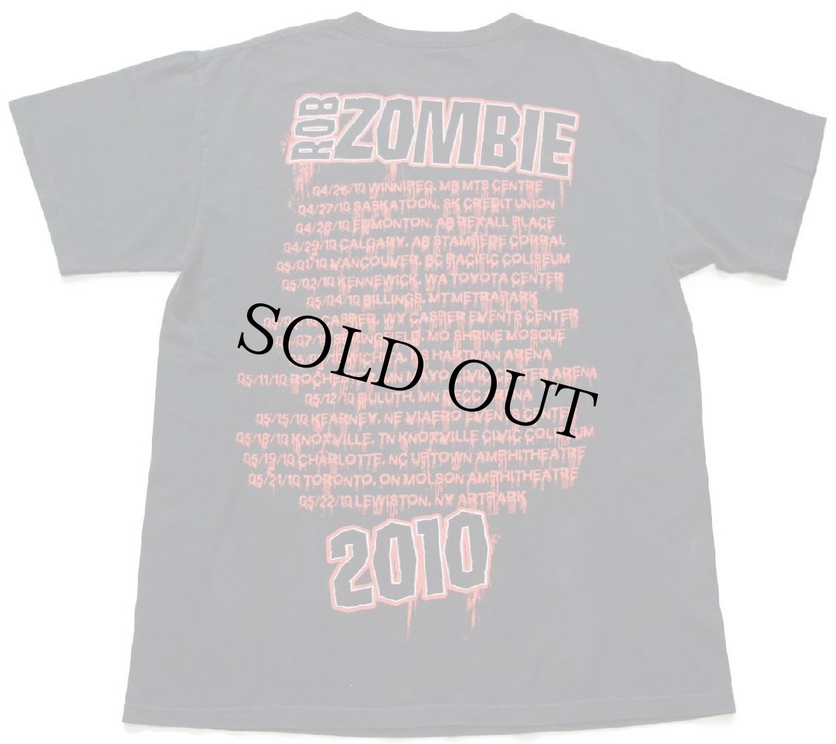 画像3: ROB ZOMBIE ロブゾンビ 2010 フォトプリント コットン ツアーTシャツ 黒 L★WHITE ZOMBIE (3)