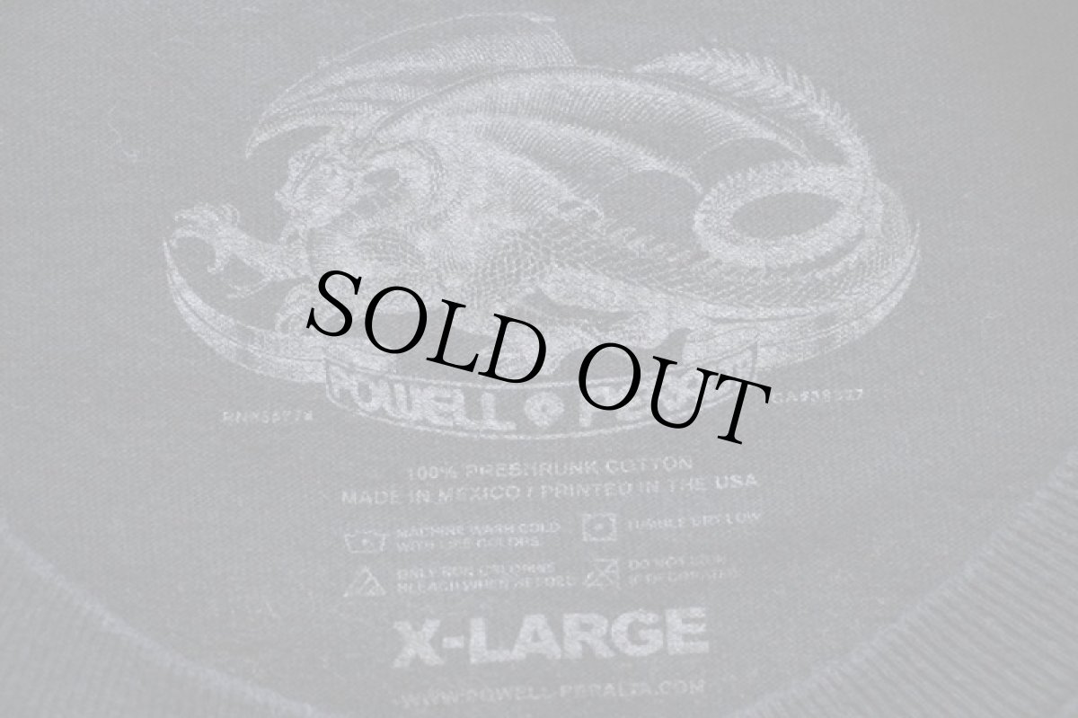 画像5: POWELL PERALTA パウエル ペラルタ BONES 覗きボーンズ コットンTシャツ 黒 XL (5)