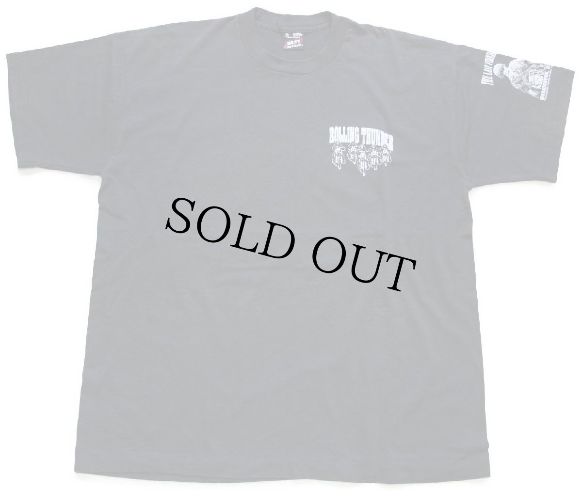 画像2: 90s USA製 ROLLING THUNDER POW MIA サンダーバード 両面プリント Tシャツ 黒 XL (2)