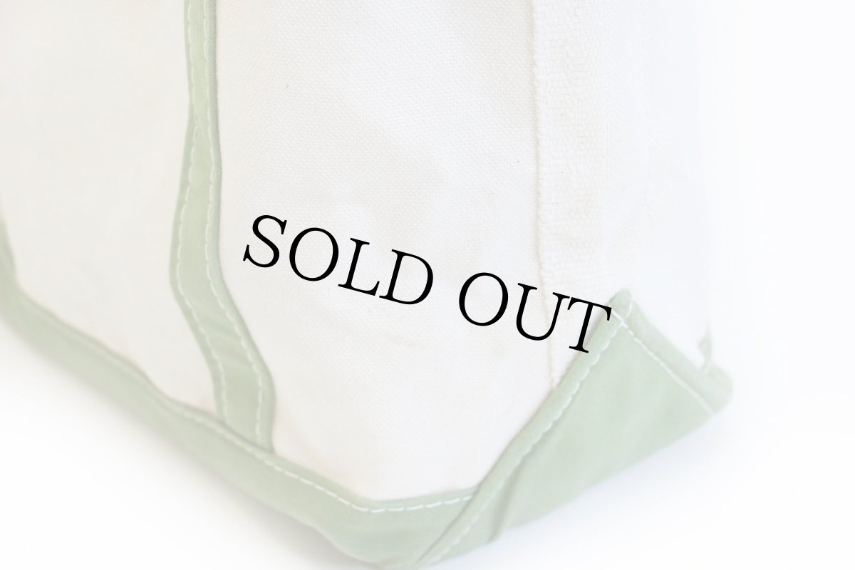 画像7: USA製 L.L.Bean BOAT AND TOTE Anna 刺繍 キャンバス トートバッグ ジップトップ ライトグリーン M★ミディアム (7)