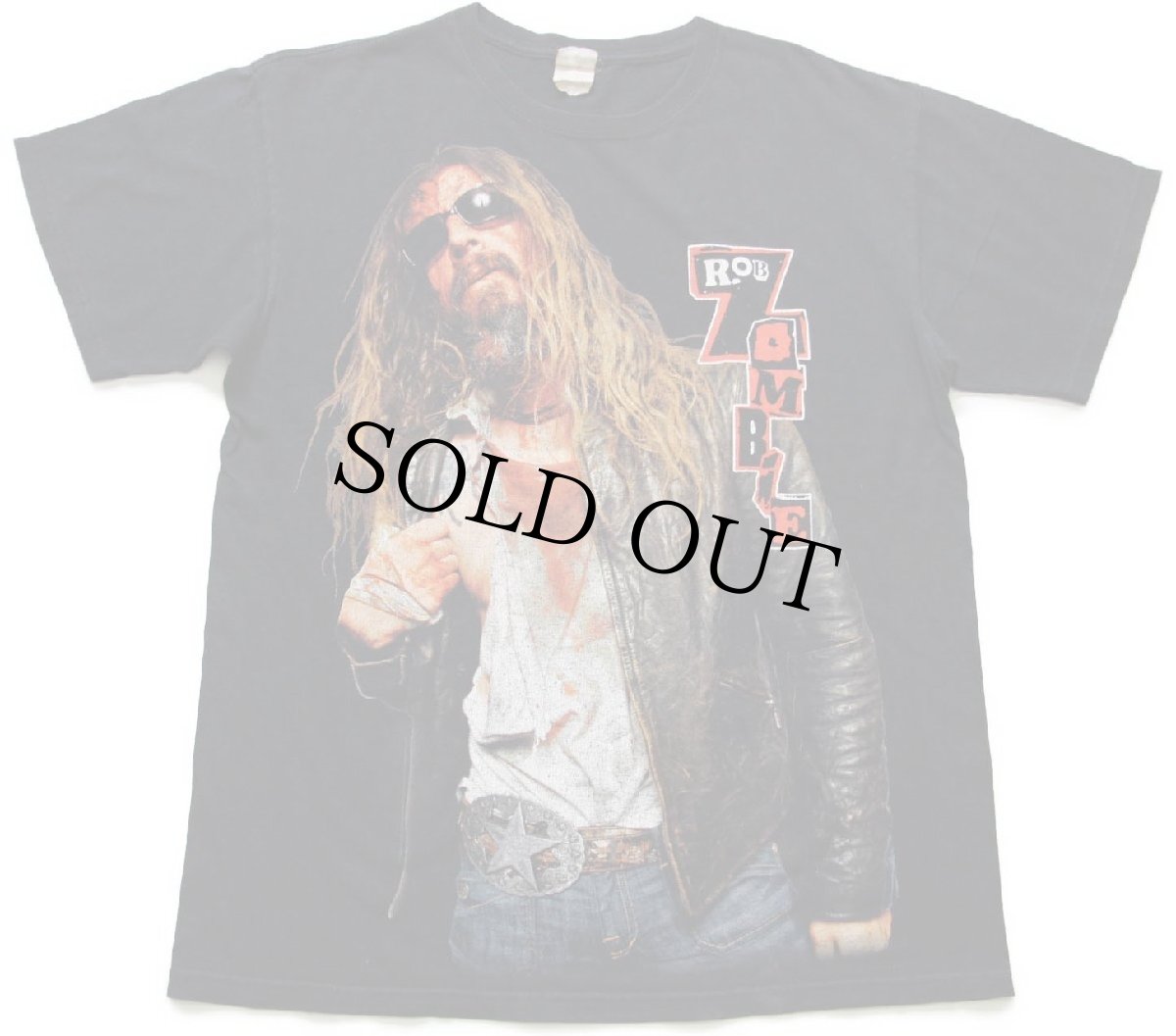 画像2: ROB ZOMBIE ロブゾンビ 2010 フォトプリント コットン ツアーTシャツ 黒 L★WHITE ZOMBIE (2)
