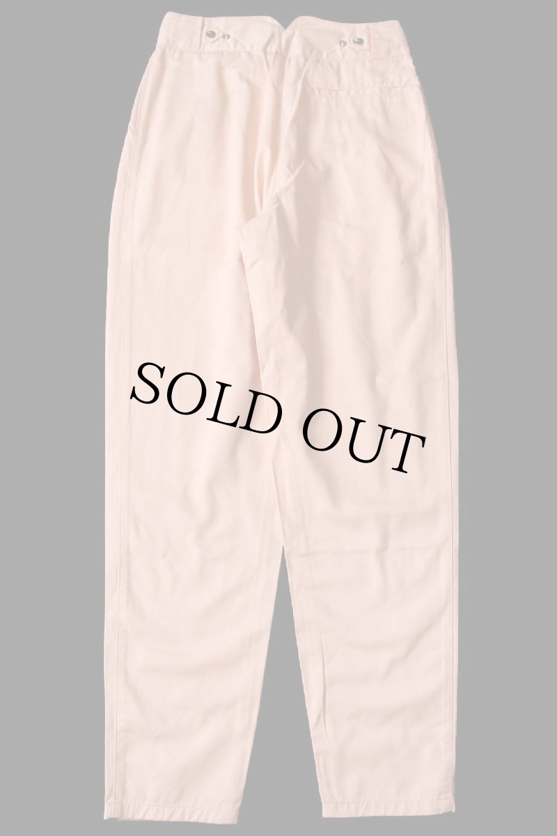 画像3: デッドストック★80s イタリア製 benettonベネトン スリータック ハイウエスト テーパード コットンパンツ ピンク 44★ユーロ (3)