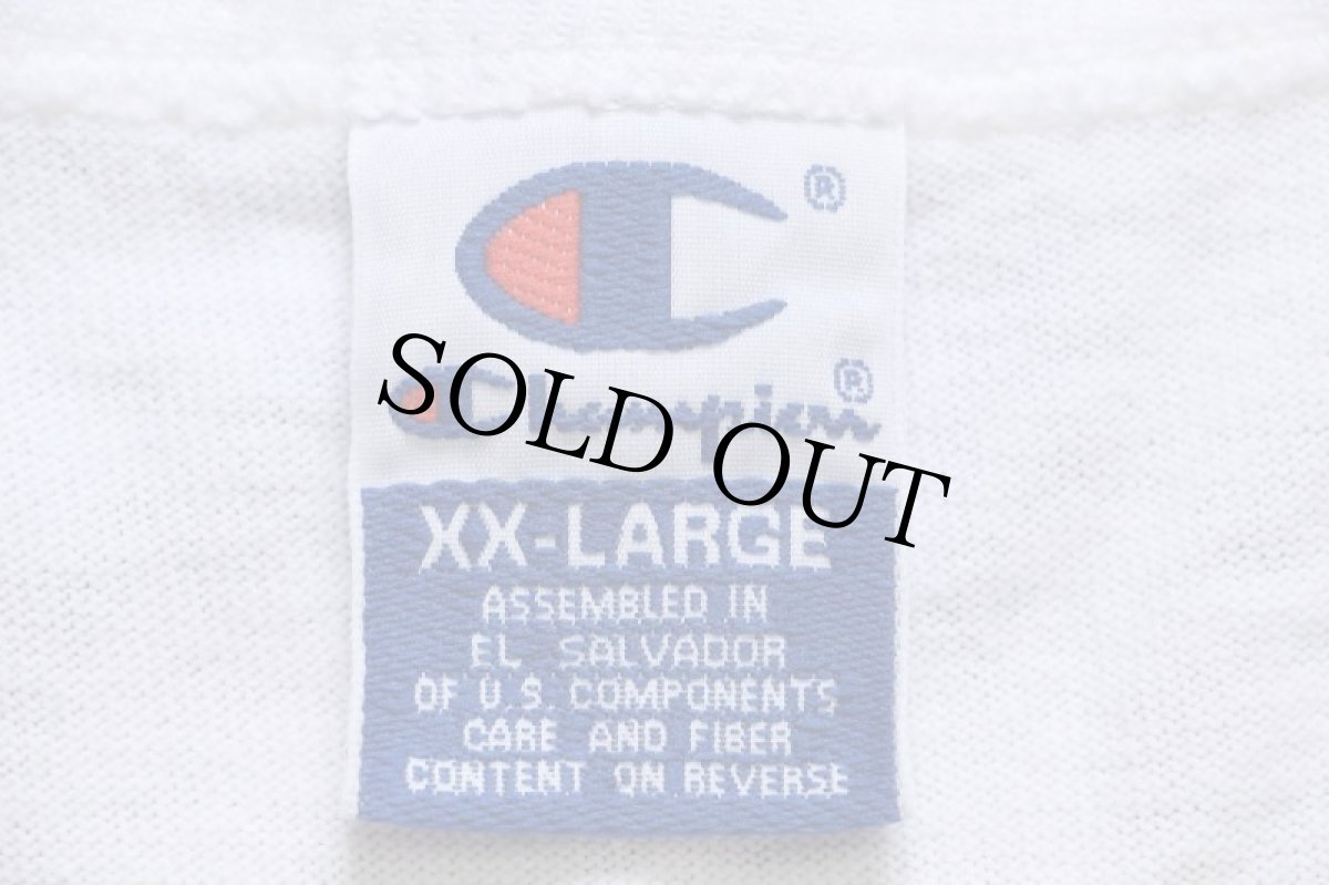 画像5: 90s Championチャンピオン MFS MOORESTOWN FRIENDS SCHOOL バインダーネック コットンTシャツ 白 XXL★特大 (5)