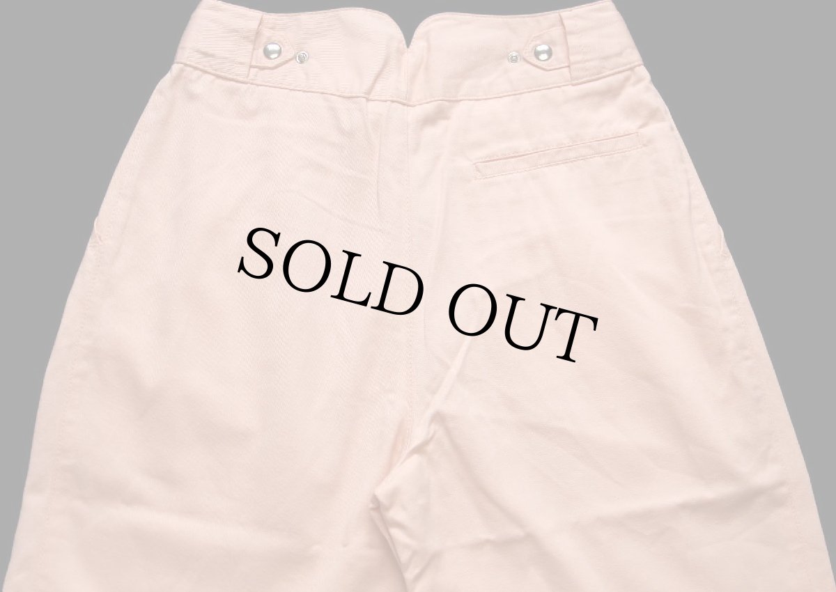 画像5: デッドストック★80s イタリア製 benettonベネトン スリータック ハイウエスト テーパード コットンパンツ ピンク 44★ユーロ (5)