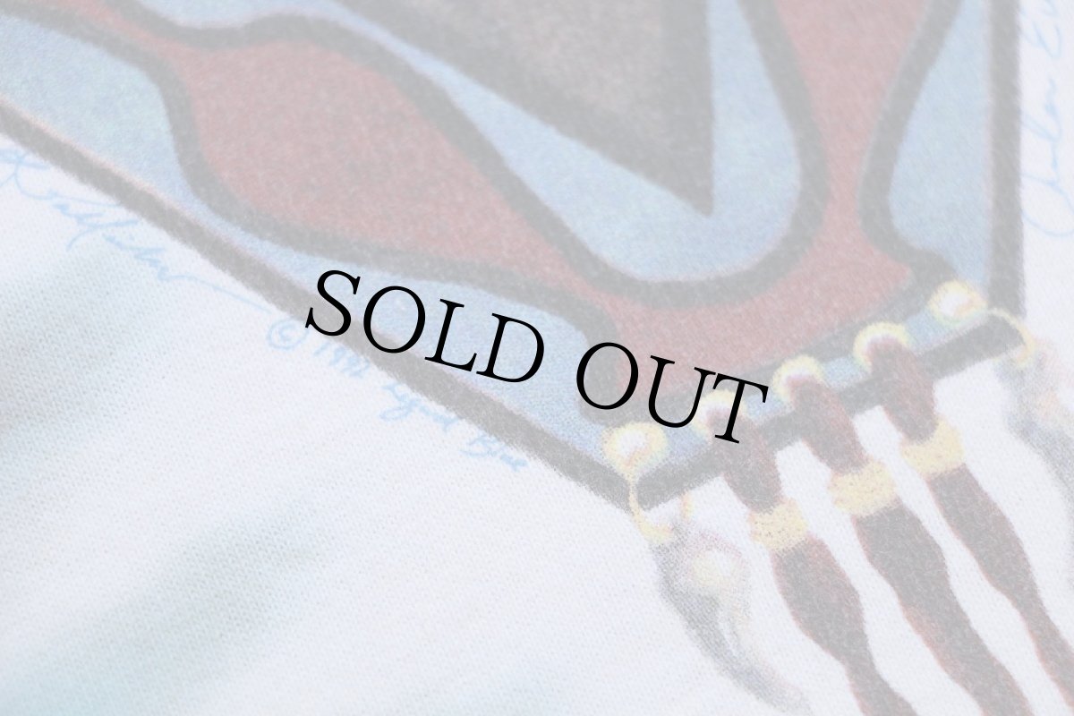 画像7: 90s USA製 LIQUID BLUE カウスカル イーグル スネーク アート 両面プリント タイダイ染め コットンTシャツ L (7)