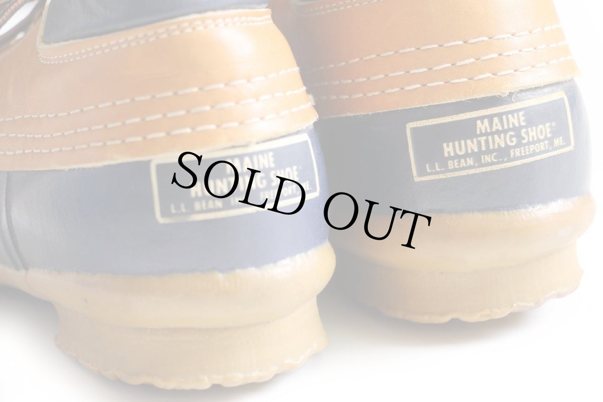 画像6: 80s USA製 L.L.Bean メインハンティング 3ホール ビーンブーツ ガムシューズ タン×ネイビー (6)