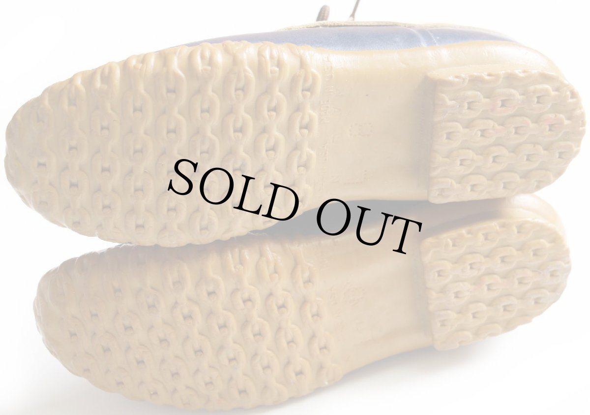 画像4: 80s USA製 L.L.Bean メインハンティング 3ホール ビーンブーツ ガムシューズ タン×ネイビー (4)