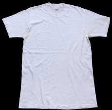 画像2: 70s JCPenney 無地 コットンTシャツ 白 L-T (2)
