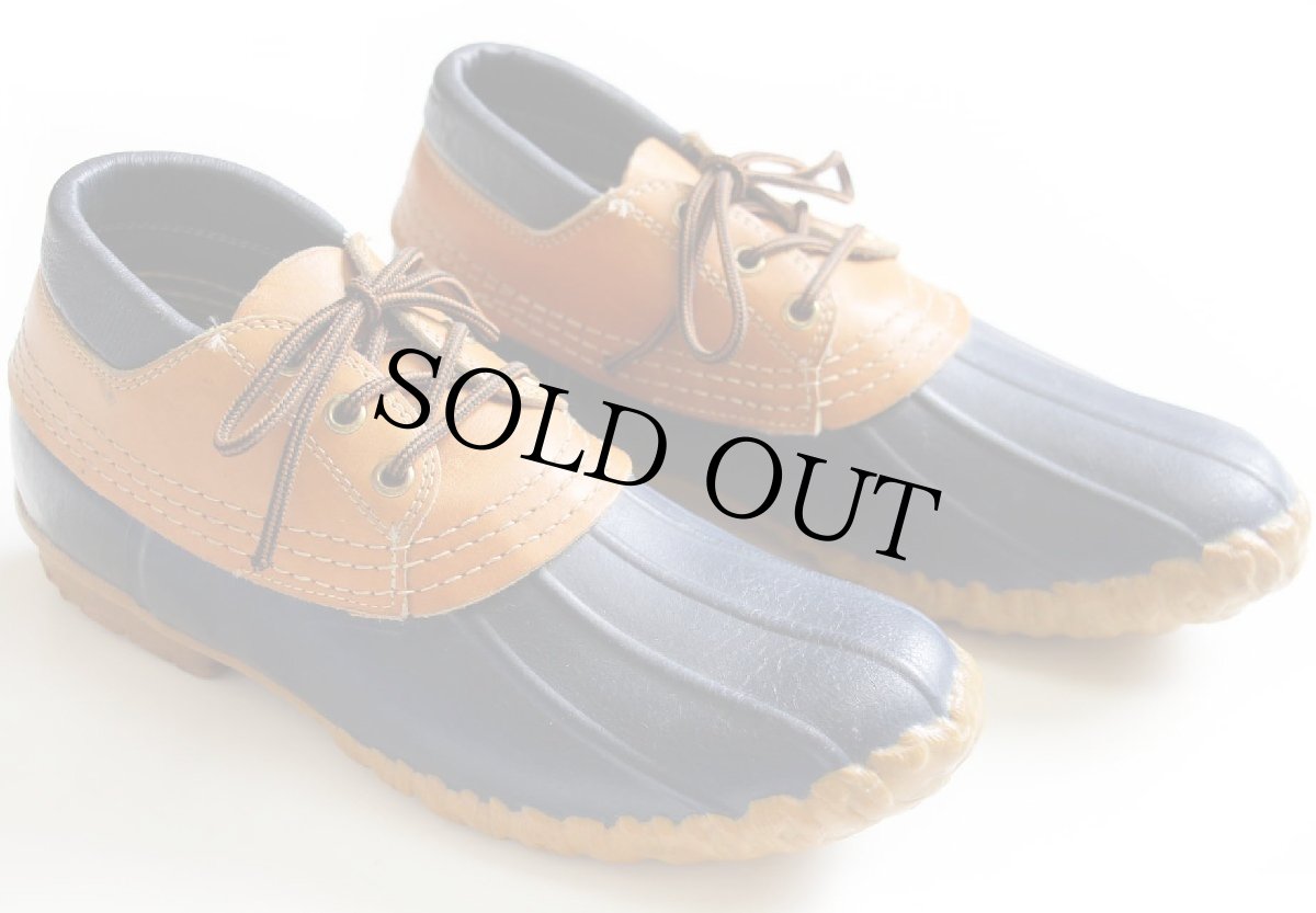 画像2: 80s USA製 L.L.Bean メインハンティング 3ホール ビーンブーツ ガムシューズ タン×ネイビー (2)