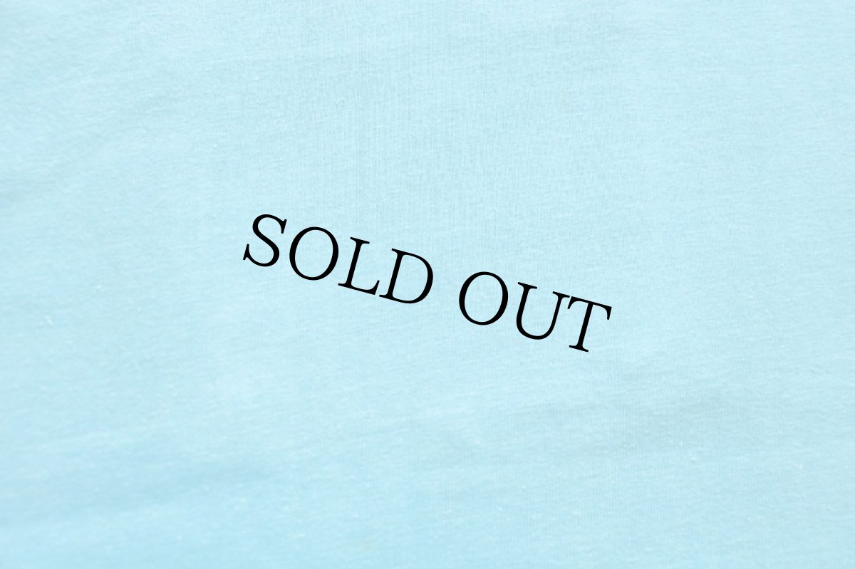 画像7: 80s Levi'sリーバイス 501 ロゴ オレンジタブ コットン ポケットTシャツ 水色 (7)