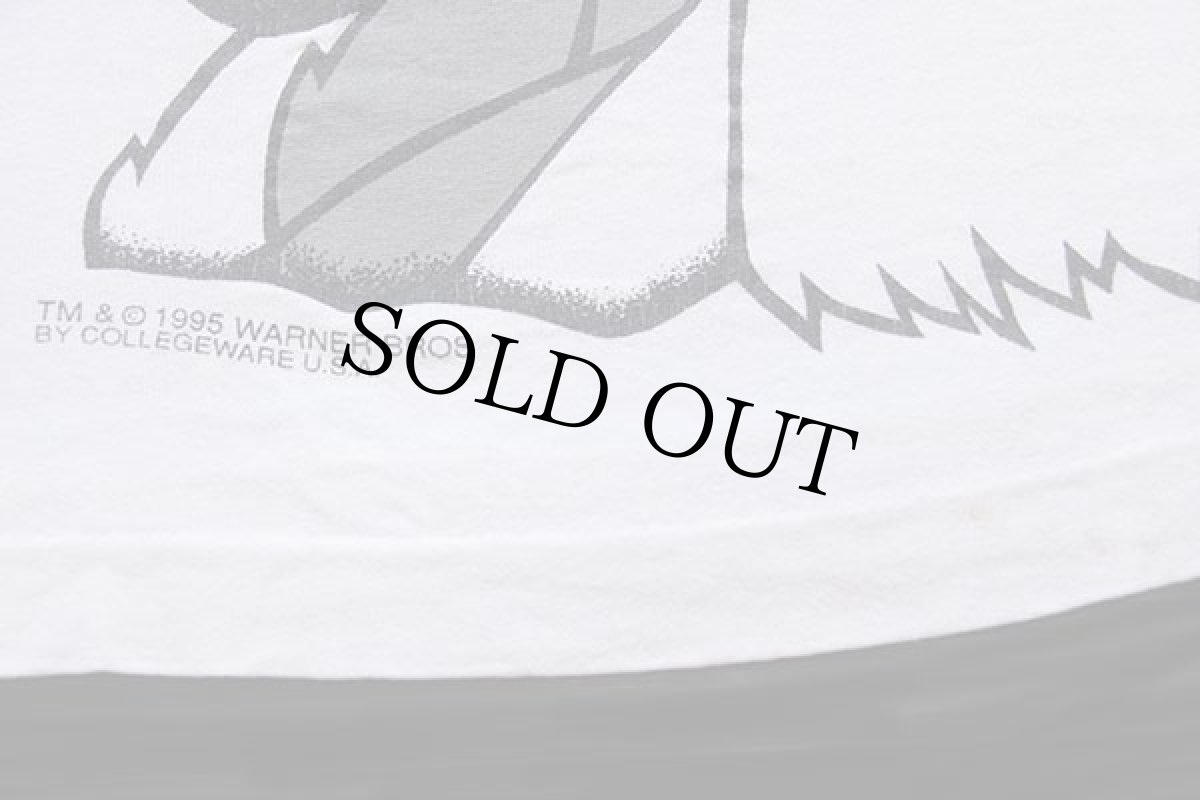 画像4: 90s USA製 WARNER BROS LOONEY TUNES バッグスバニー コットンTシャツ 白 L (4)