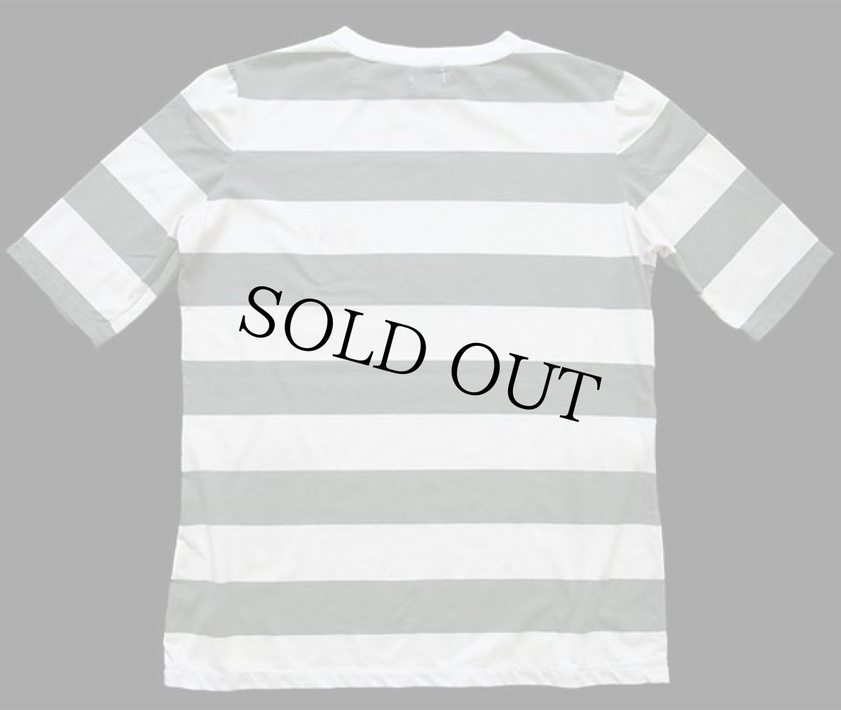 画像3: 70s ハンドメイド 太ボーダー Tシャツ ベージュ×オリーブ (3)