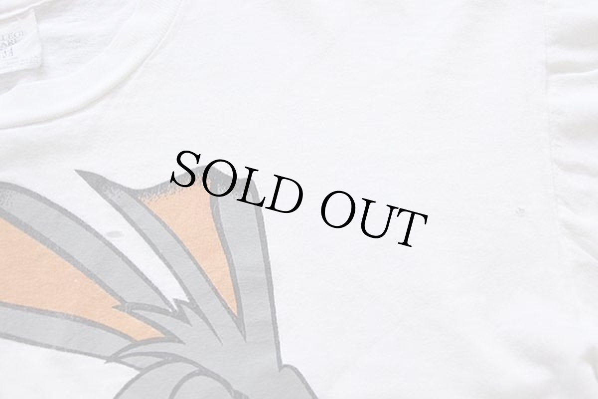 画像6: 90s USA製 WARNER BROS LOONEY TUNES バッグスバニー コットンTシャツ 白 L (6)