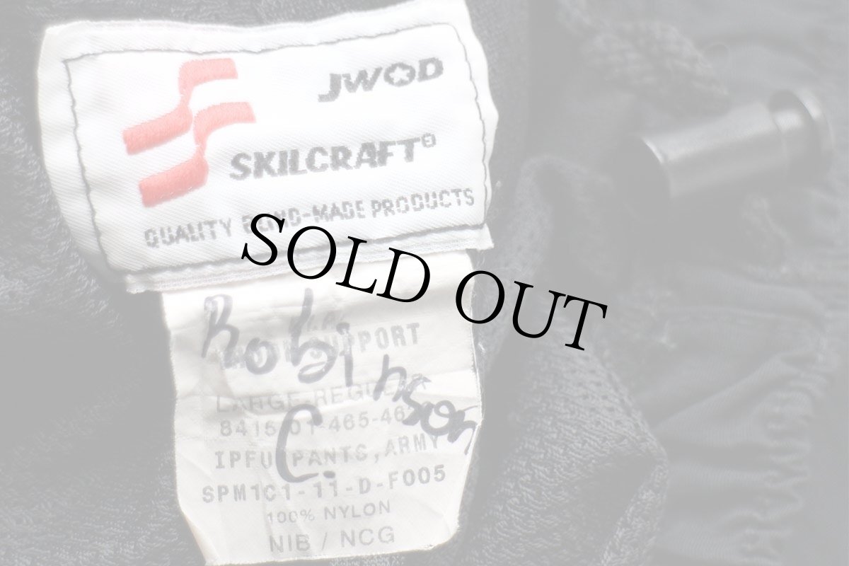 画像6: 11 米軍 U.S.ARMY IPFU トレーニング ナイロンパンツ 黒 L/R★22 (6)