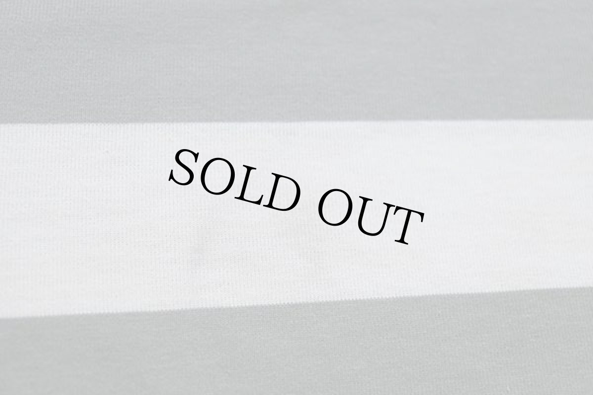 画像6: 70s ハンドメイド 太ボーダー Tシャツ ベージュ×オリーブ (6)