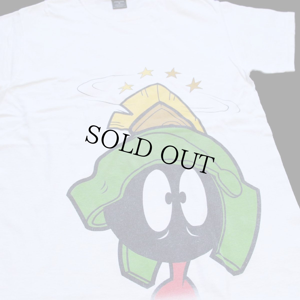 画像3: 90s USA製 WARNER BROS LOONEY TUNES マービン ザ マーシャン TAIL SPIN 両面プリント コットンTシャツ 白 M (3)