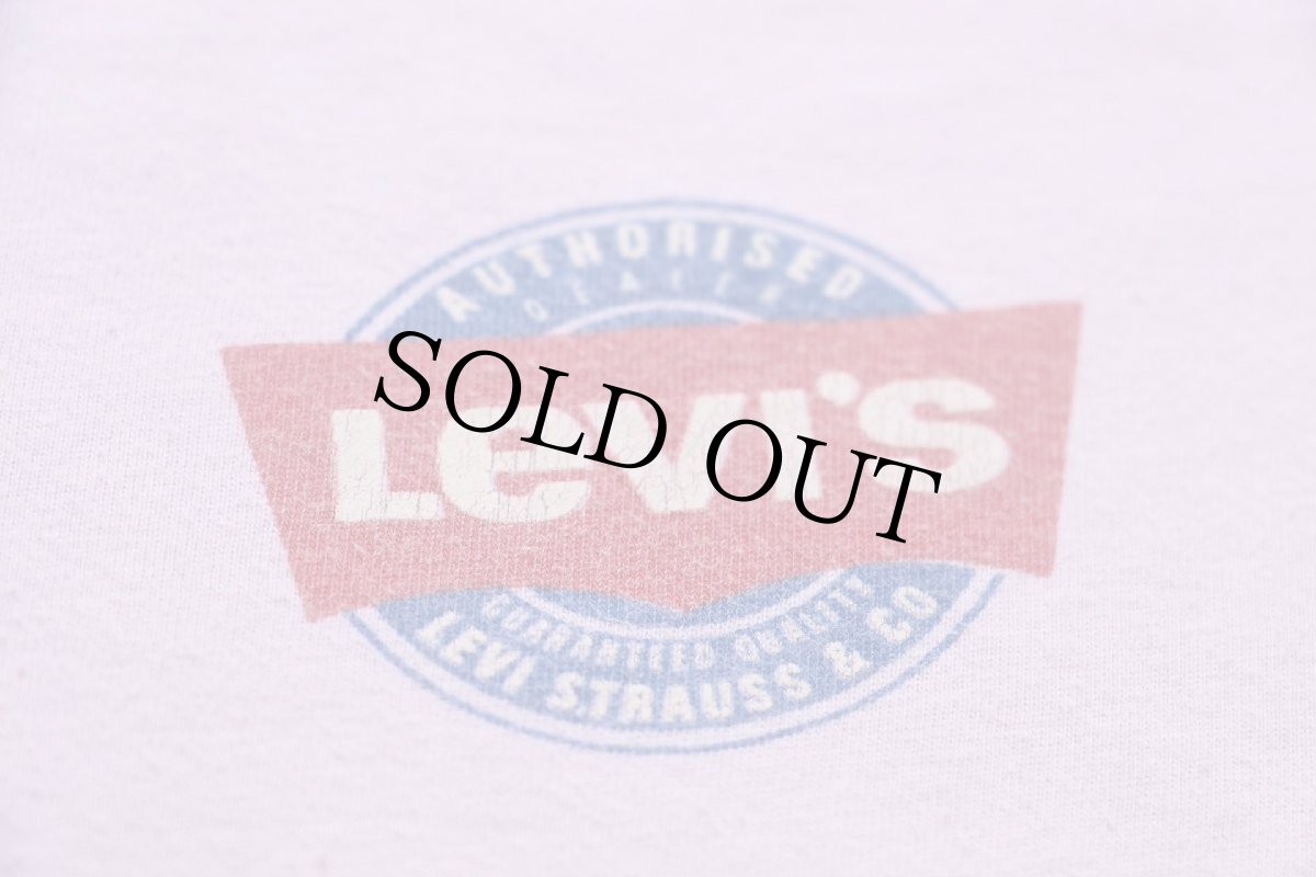 画像4: 90s イタリア製 Levi'sリーバイス ロゴ コットンTシャツ 薄紫 XL★ユーロ (4)