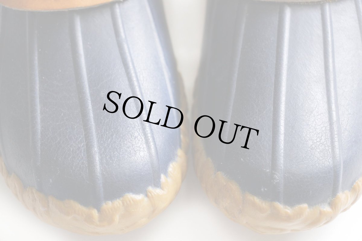 画像8: 80s USA製 L.L.Bean メインハンティング 3ホール ビーンブーツ ガムシューズ タン×ネイビー (8)