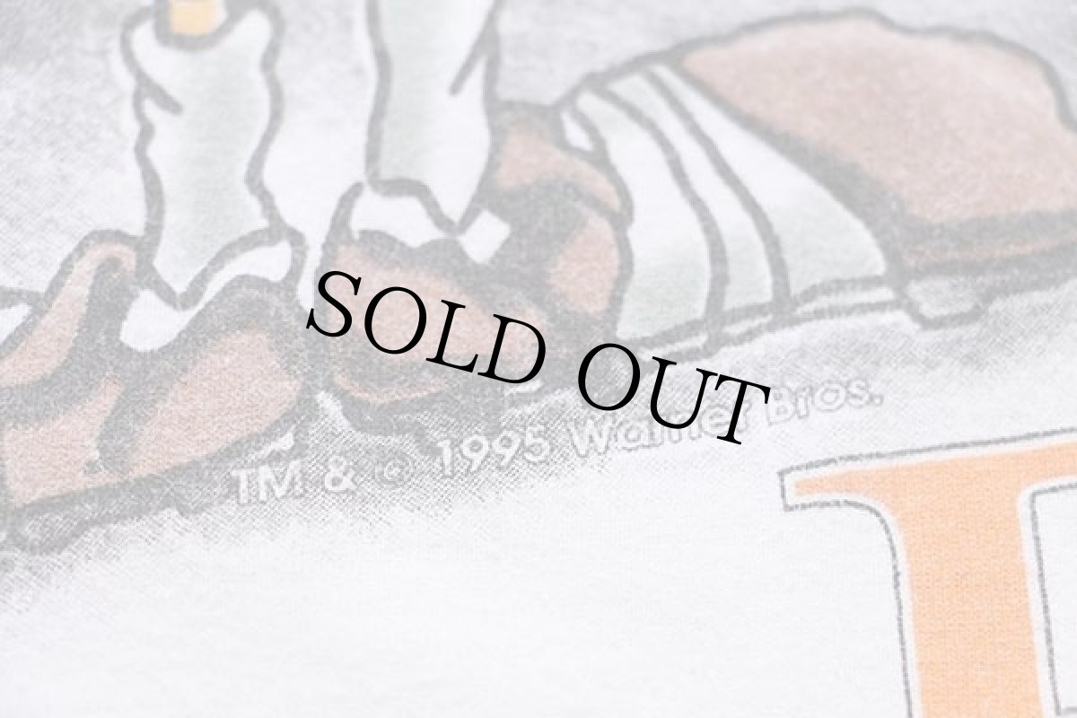 画像5: 90s USA製 Warner Bros LOONEY TUNES バッグスバニー ダフィーダック TENNESSEE Volunteers コットンTシャツ 白 XL (5)
