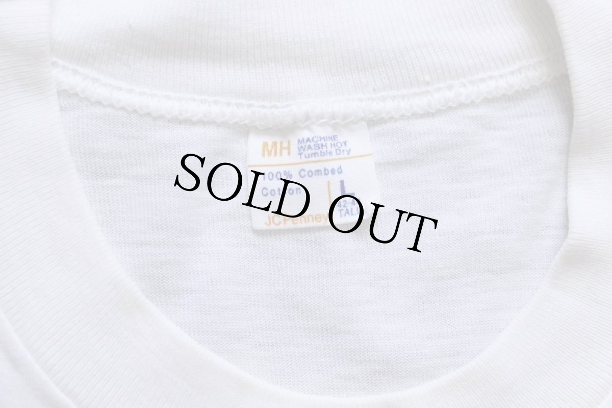 画像4: 70s JCPenney 無地 コットンTシャツ 白 L-T (4)