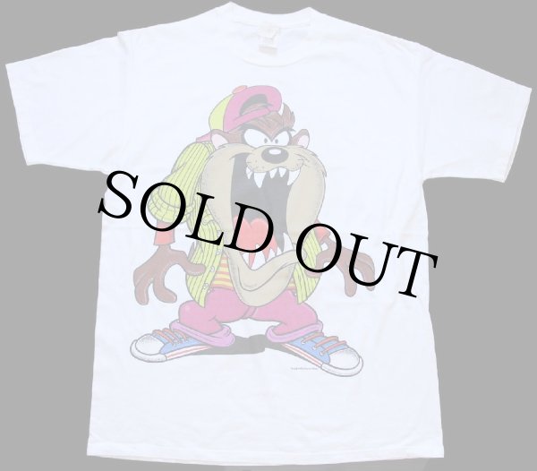 90s USA製 Warner Bros LOONEY TUNES TAZ タズマニアンデビル 両面