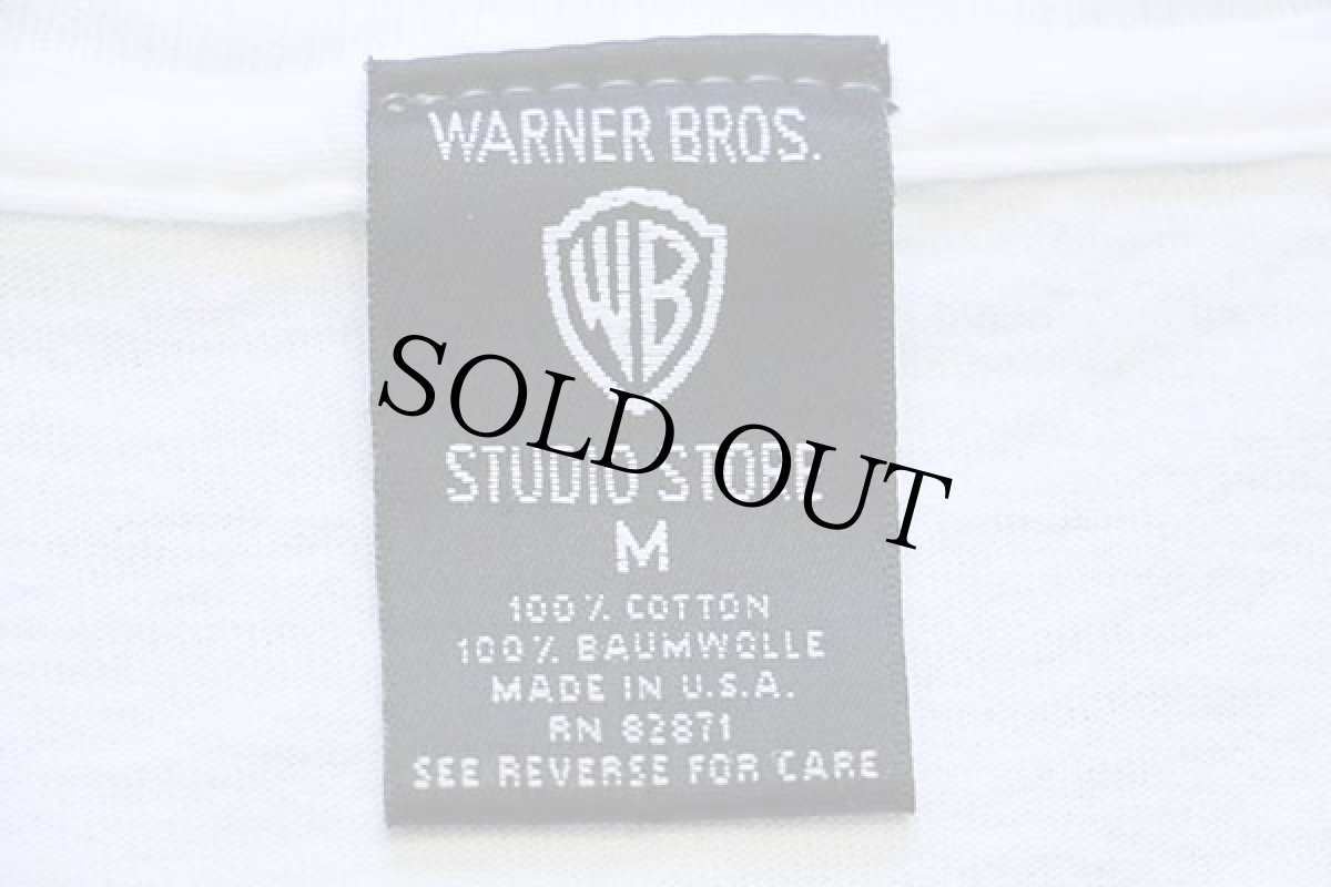 画像5: 90s USA製 WARNER BROS LOONEY TUNES マービン ザ マーシャン TAIL SPIN 両面プリント コットンTシャツ 白 M (5)