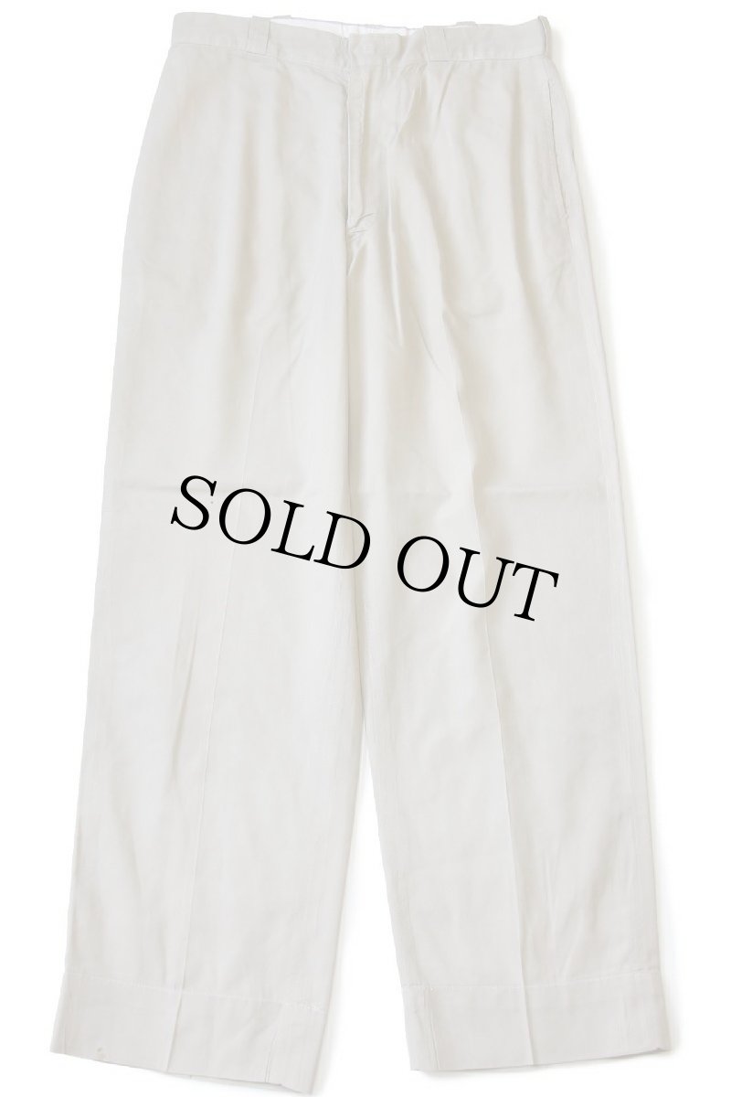 画像2: 60s 米軍 U.S.ARMY コットン×ポリエステル ツイル チノパン タン w32★15 (2)