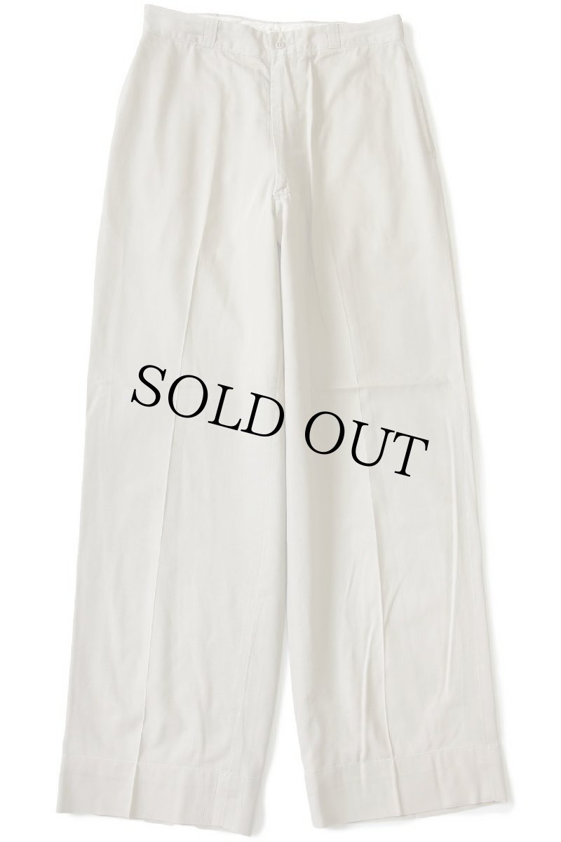 画像2: 60s 米軍 U.S.ARMY コットン×ポリエステル ツイル チノパン タン w30★09 (2)