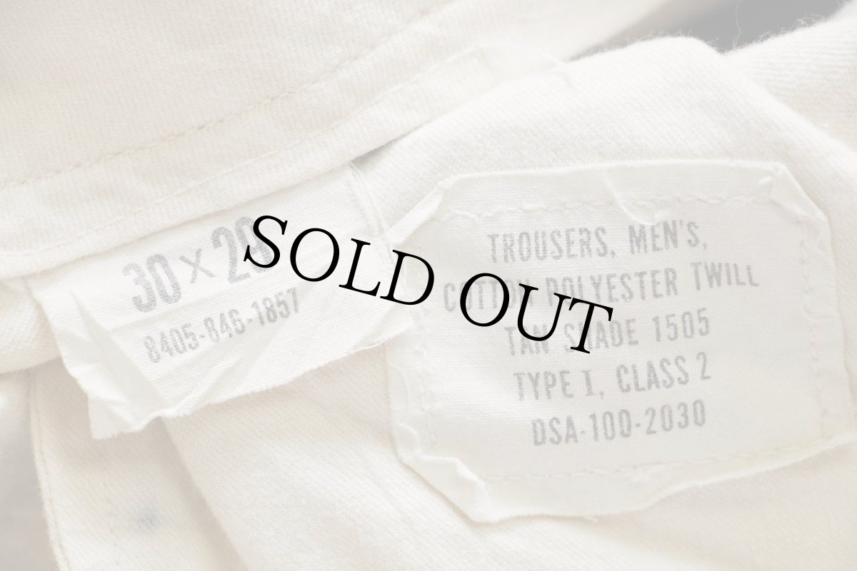 画像6: 60s 米軍 U.S.ARMY コットン×ポリエステル ツイル チノパン タン w30 L29★11 (6)