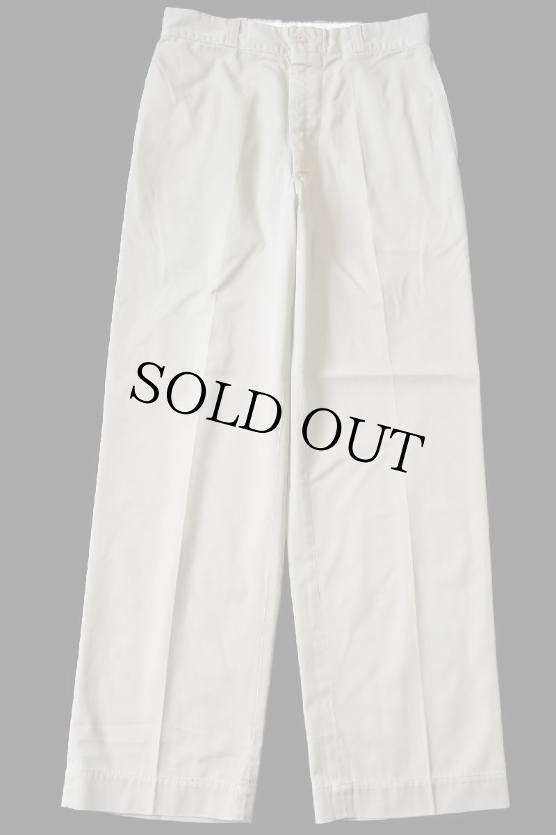 画像2: 60s 米軍 U.S.ARMY コットン×ポリエステル ツイル チノパン タン w32 L31★05 (2)