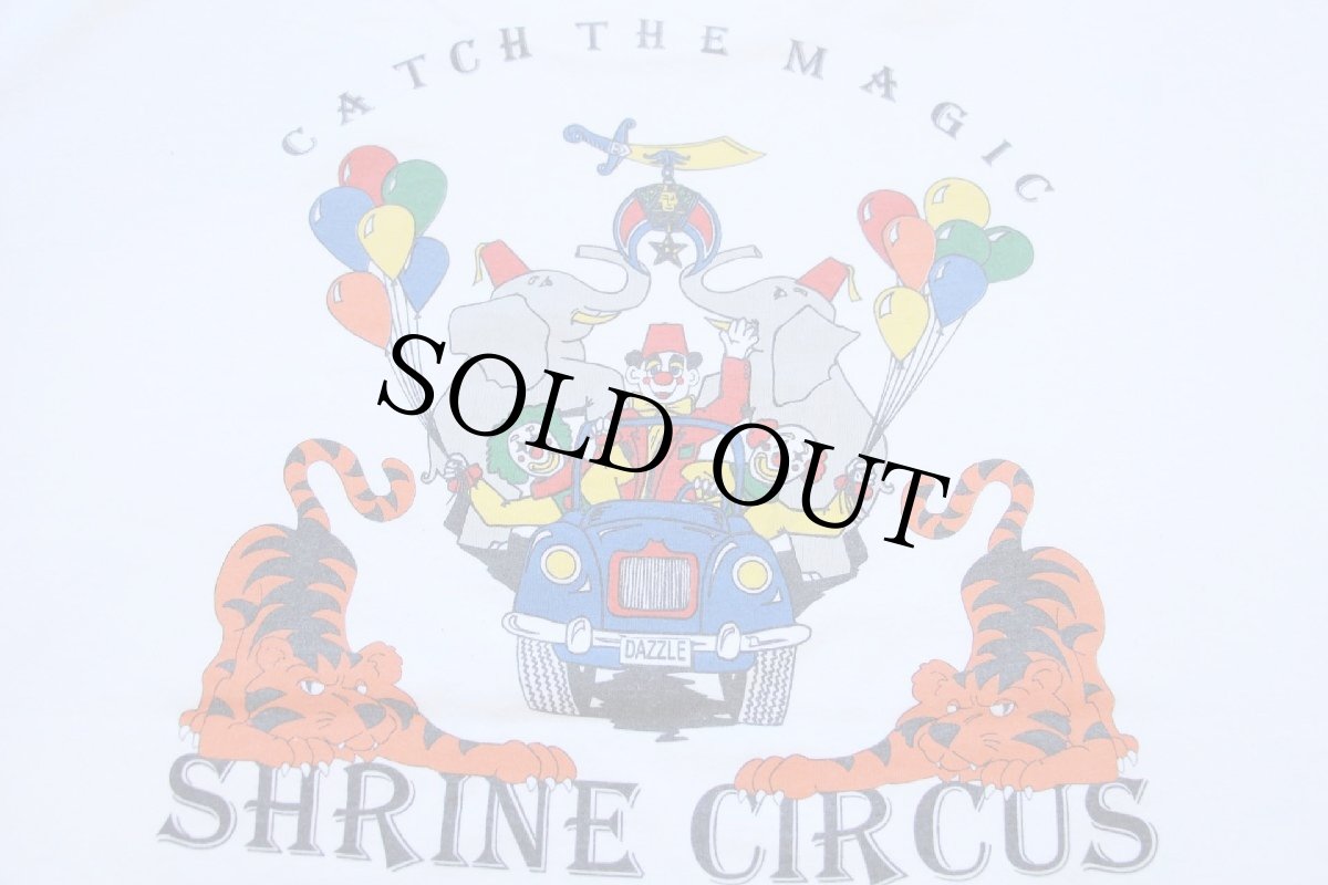 画像4: 90s USA製 Hanes SHRINE CIRCUS CATCH THE MAGIC フリーメイソン シュライナー サーカス ピエロ Tシャツ 白 XL (4)