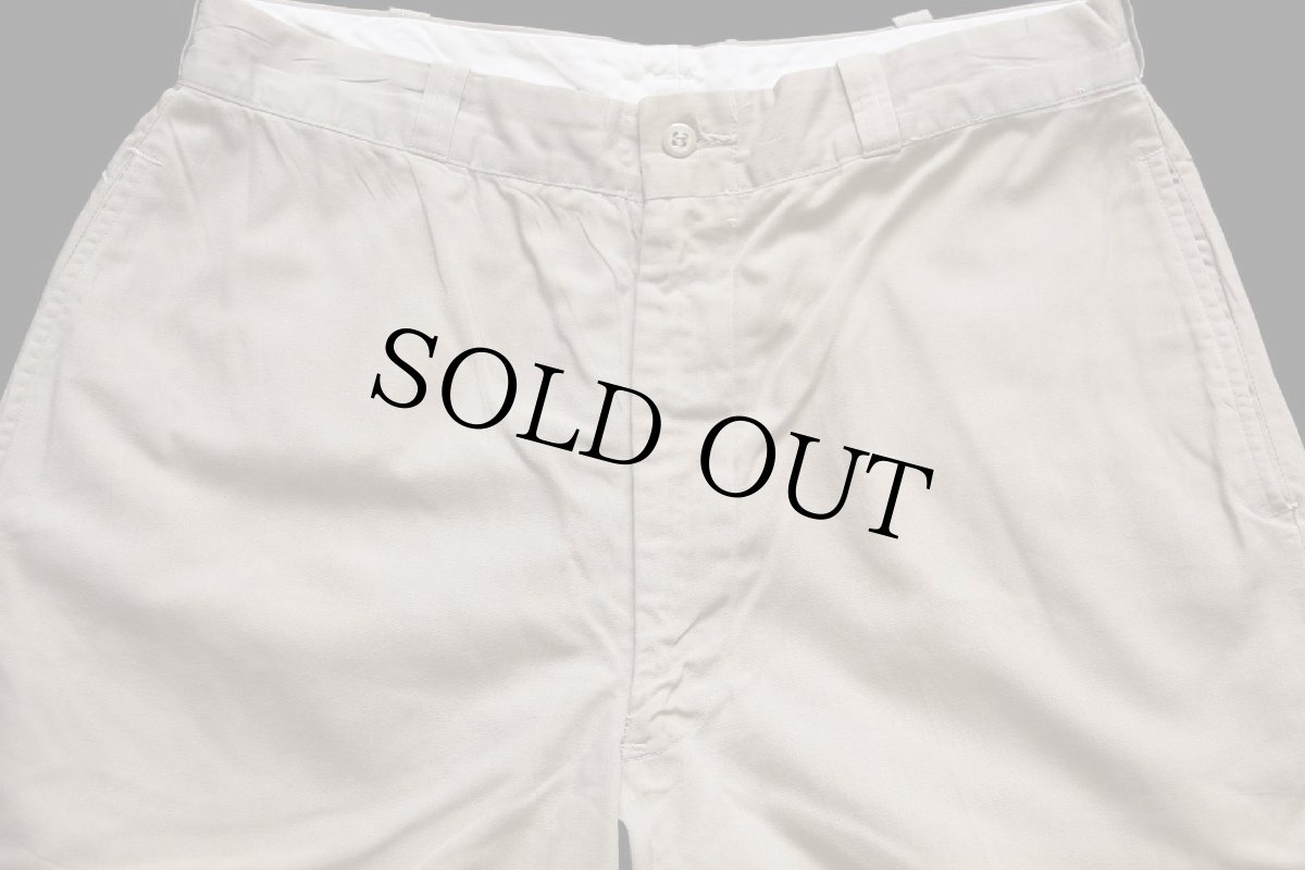 画像4: 60s 米軍 U.S.ARMY コットン×ポリエステル ツイル チノパン カスタム タン w32★04 (4)