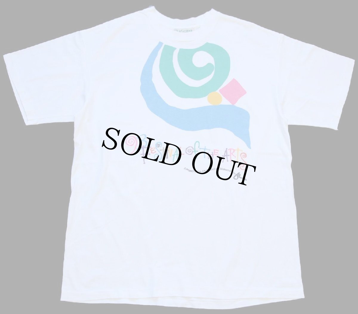 画像2: 90s USA製 93 FESTIVAL of THE ARTS 渦巻き アート コットンTシャツ 白 XL (2)
