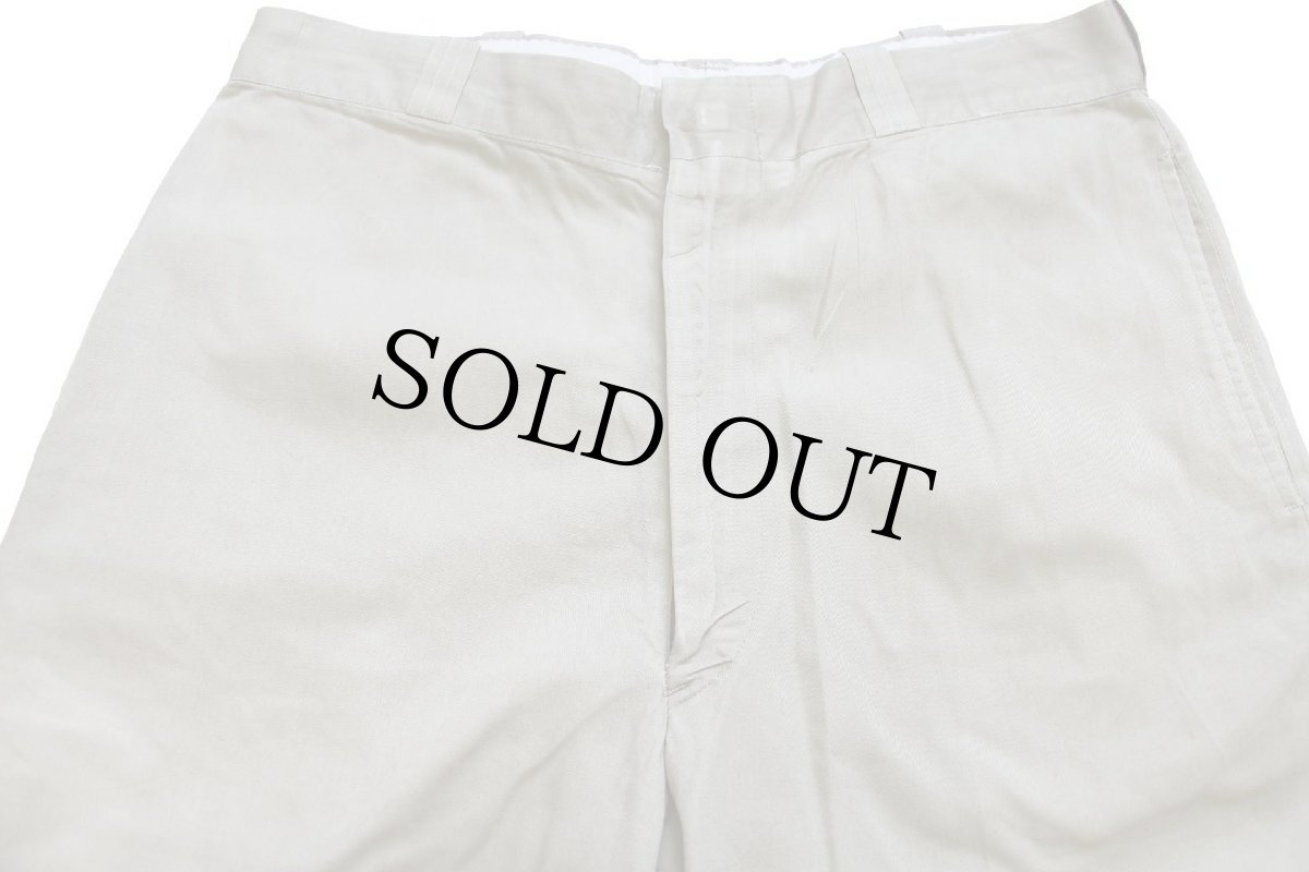 画像4: 60s 米軍 U.S.ARMY コットン×ポリエステル ツイル チノパン タン w32★15 (4)