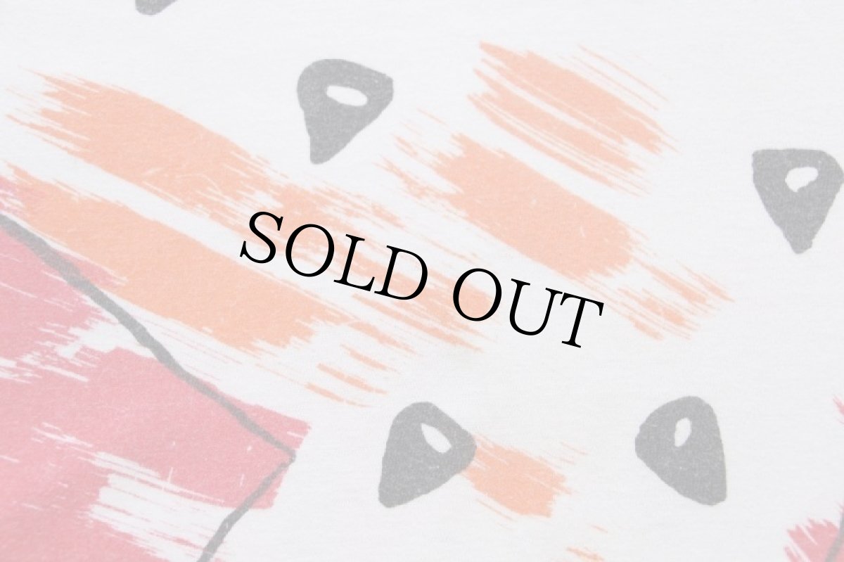 画像5: 90s スイカ アート オールオーバープリント コットンTシャツ 白 (5)