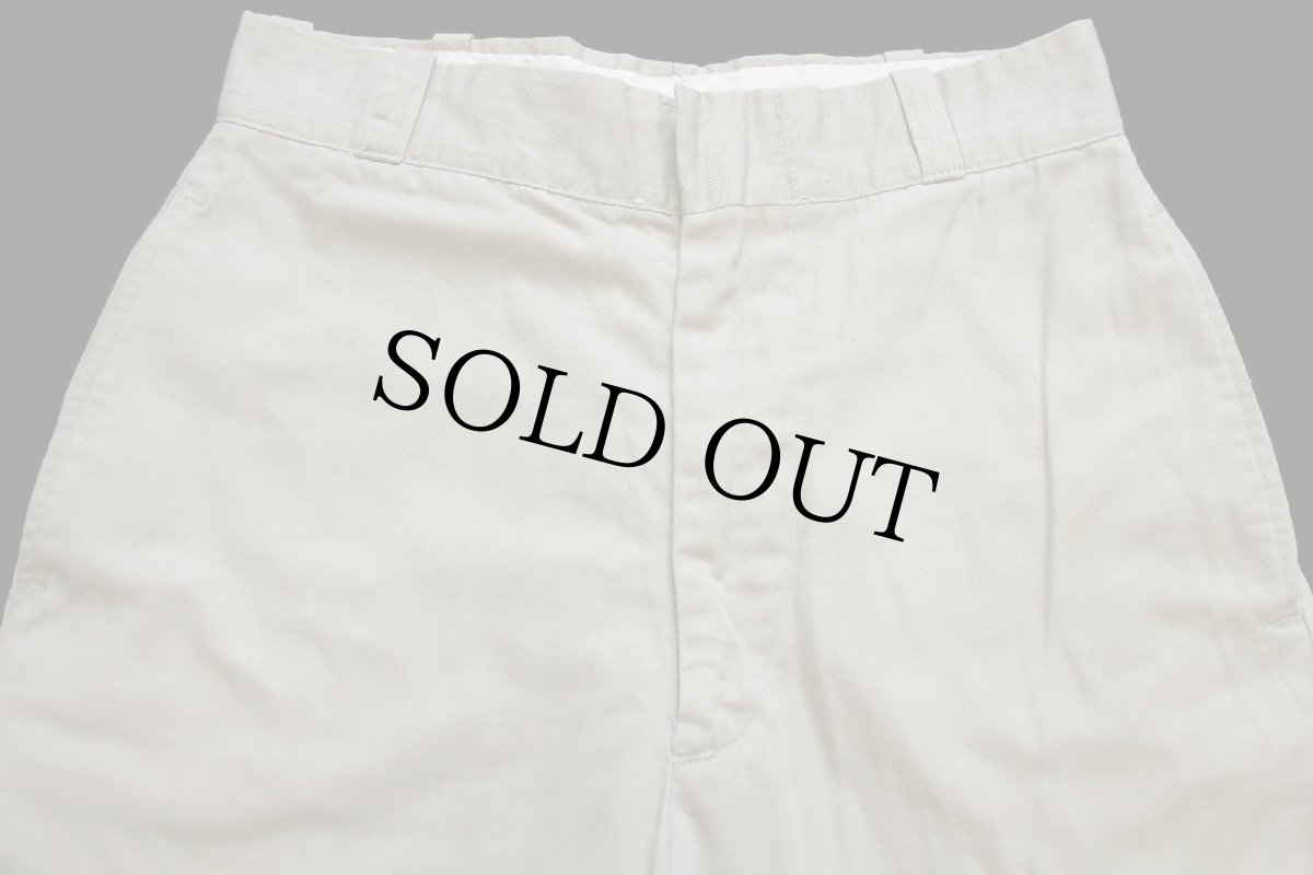 画像4: 70s 米軍 U.S.ARMY コットン×ポリエステル ツイル チノパン タン w28 L29★12 (4)