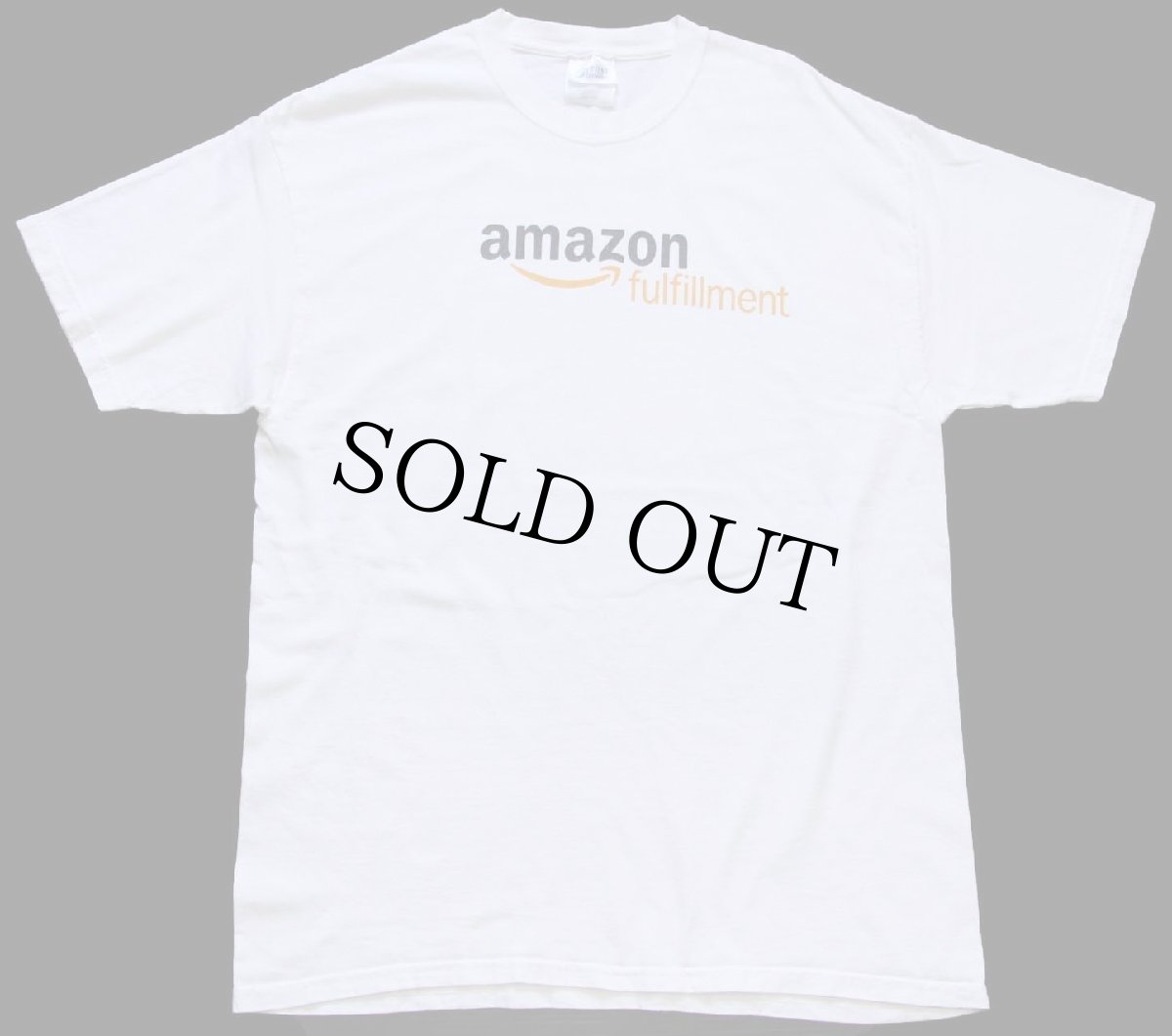 画像2: 00s amazon fulfillment アマゾン ロゴ Work Hard. Have Fun. Make History. 両面プリント コットンTシャツ 白 L (2)