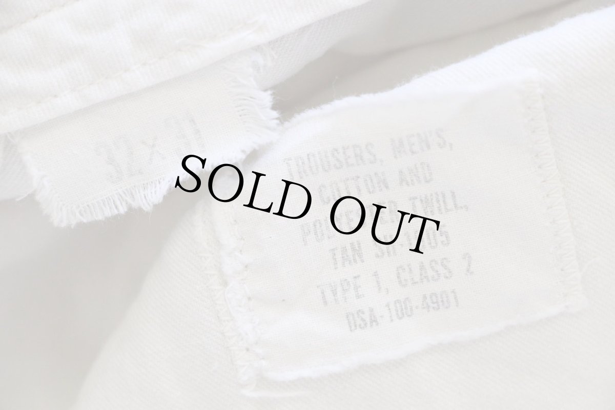 画像6: 60s 米軍 U.S.ARMY コットン×ポリエステル ツイル チノパン タン w32 L31★05 (6)