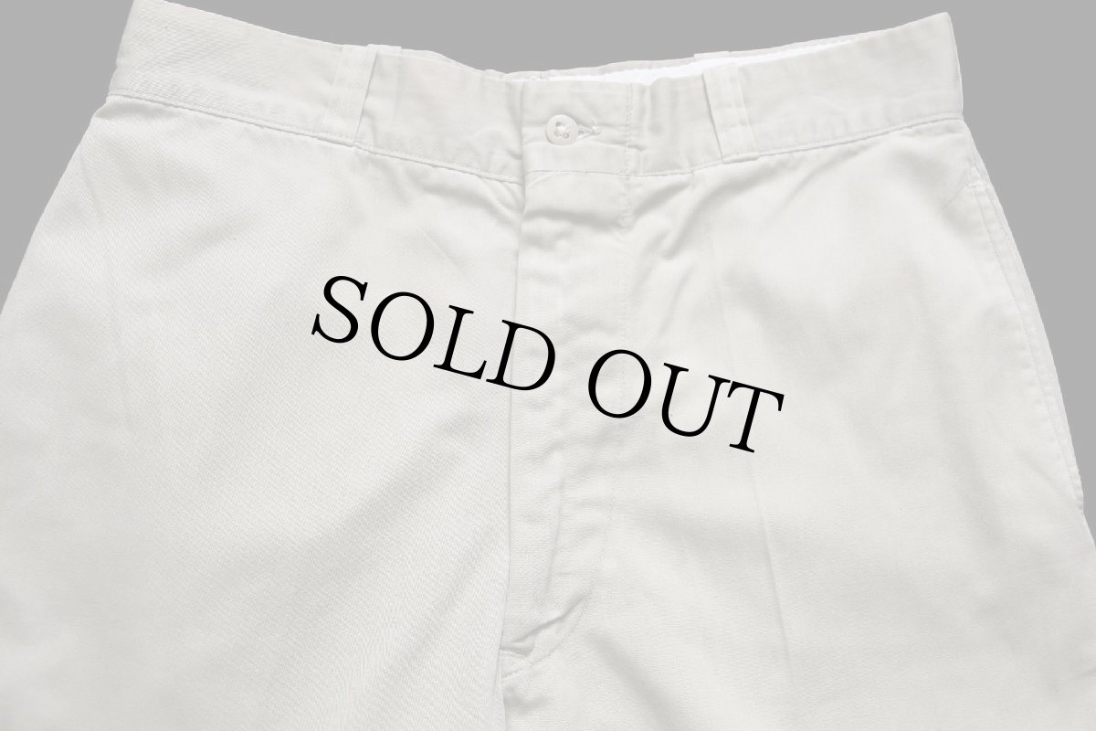 画像4: 60s 米軍 U.S.ARMY コットン×ポリエステル ツイル チノパン タン w32 L31★05 (4)