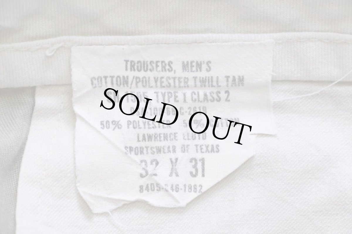 画像6: 60s 米軍 U.S.ARMY コットン×ポリエステル ツイル チノパン タン w32★15 (6)